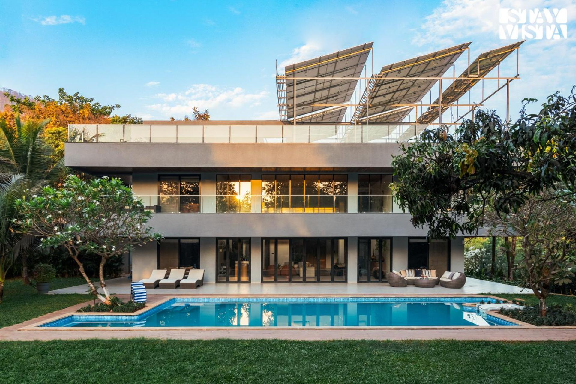 Reflection House by Stayvista: Poolside Retreat with Terrace Bar & Games Alibag Exterior photo